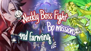 Defeating Weekly bosses, completing BP missions and farming | Genshin Impact