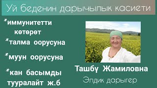 Уй беде ушунча көп ооруга дары экенин билбептирмин. Керемет өсүмдүк экен.