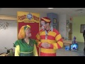 circus clowns visit chkd patients