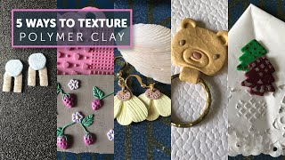 Polymer Clay Tutorial 137: 5 Ways to Texture Polymer Clay Using Found Items