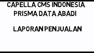 Capella CMS - Modul Order - Menu Laporan Penjualan