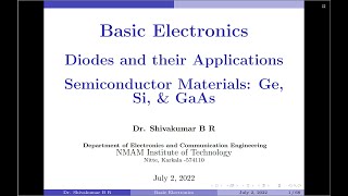 Tutorial 1: Semiconductor Materials: Ge, Si, and GaAs