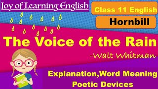 The Voice of the Rain in Tamil | Poem 3 | Hornbill |CBSE Class 11