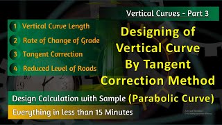 Vertical Curve Design is very easy || Parabolic Curve || Roads 17 || Part - 3