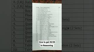Do This To Get 35/35 In Reasoning | IBPS PO | SBI CLERK | SBI PO |
