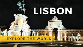 🇵🇹 Lisbon Walking Tour | Baixa and Bairro Alto night walk  | Portugal | 4K HDR 30fps