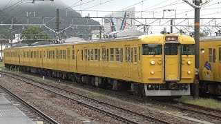 【4K】JR山陽本線　地域色115系電車　ｵｶA-07編成