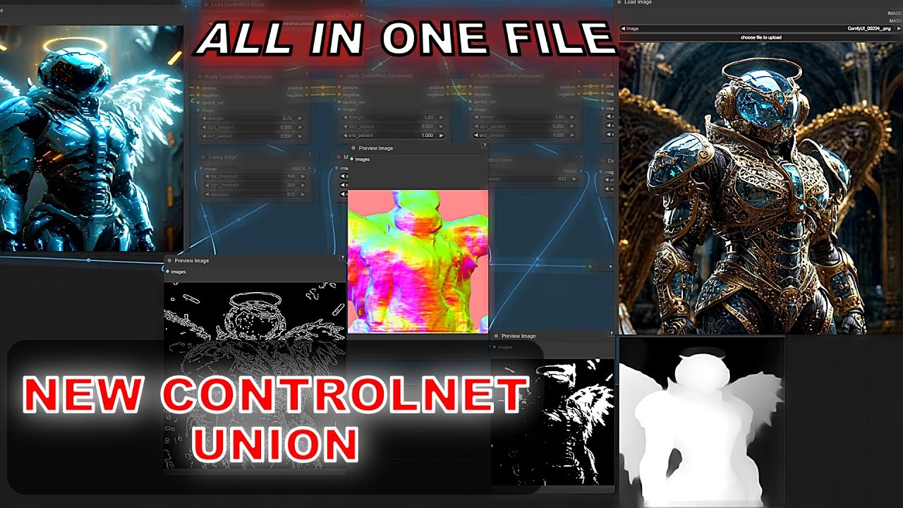 Comfyui Tutorial Sdxl Controlnet Union All In One Comfyui