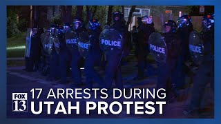 17 arrested after Pro-Palestinian protesters clash with police on University of Utah campus