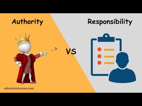 What is difference between authority and responsibility?