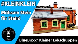 Klein Klein und mühsam Stein für Stein - BlueBrixx® 103015 - Kleiner Lokschuppen