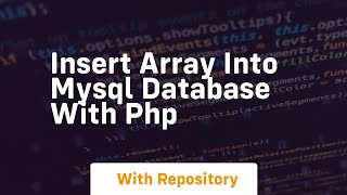 insert array into mysql database with php