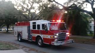 Bartow FD Engine 2 and Ladder 1 Responding to an Alarm then turns out to be a false alarm.