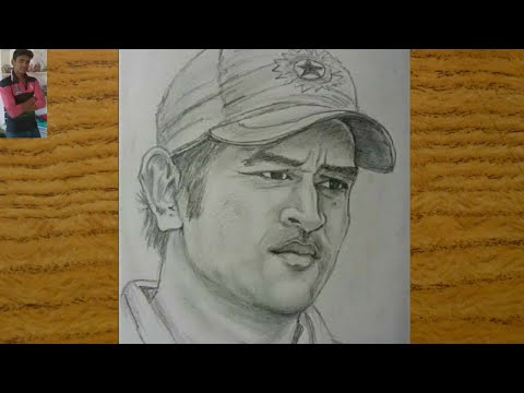 How To Draw Ms Dhoni Step By Step - YouTube