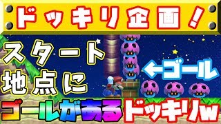 【ドッキリ】ゴールが最初にあるコースをマリメ歴３年の実況者は見破れるのか検証してみたｗｗｗ【マリオメーカー２】【Super mario maker２】【マリメ２】【さとみ】【ころん】