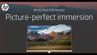 HP M27fwa 27 inch monitor with inbuilt speakers unboxing review