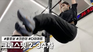 [ 크로스핏 vlog #2 ] 버피 극혐하는 크린이 3주차 와드일기 🏋️‍♀️ | 주 3~4일 운동 | 눈바디, 인바디 공개 | 헬창 꿈나무 | 나이키 메트콘7