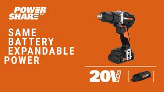 Worx® Power Share™ Same Battery, Expandable Power.