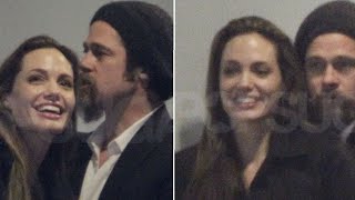 Wonderful Love! Brad Pitt & Angelina Jolie Hug & Kiss Passionately In The Stands Of The Super Bowl