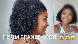 CORTEI O MEU CABELO EM TRANSIÇÃO CAPILAR SOZINHA | FICOOU CURTOO 😱😍