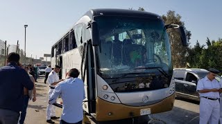 Bomb blast targets tourist bus near Egypt's famed pyramids