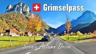 Grimselpass Switzerland 🇨🇭 Scenic Autumn Drive 🍂 [4K]