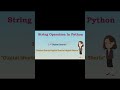 Concatenation in Strings | python | #python #programming #shorts #concatenation
