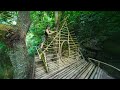 Effort To Complete The Wooden Cabin Shelter - Overnight In The Old Tree, Part 2