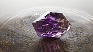 1436, YELLOW PURPLE AMETRINE, MIXED CARVING, BOLIVIA, 33.5X21.0X17.27MM, 62.81CT