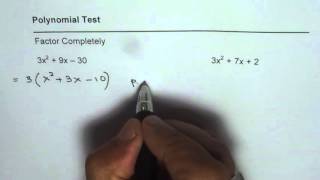Factor Completely and Find Solution for the trinomial
