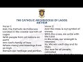 Catholic Archdiocese of Lagos Anthem