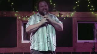 Sam Miller doing stand up about jail at Alberta Street Pub