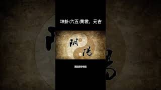 坤卦:六五:黄裳，元吉#易经