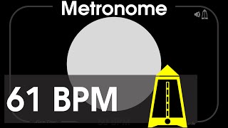 61 BPM Metronome - Adagio - 1080p - TICK and FLASH, Digital, Beats per Minute