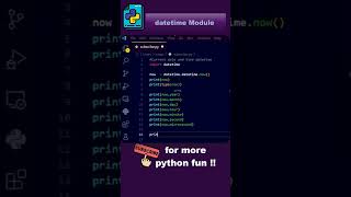 How to use datetime module in python? #shorts #python
