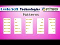 Star Pattern Programs by using single loop in Python || Leela Soft || Madhu