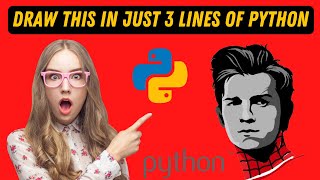 Tom Holland's Drawing Using Python | Draw Tom Holland in just 3 lines of Python Code | SpiderMan