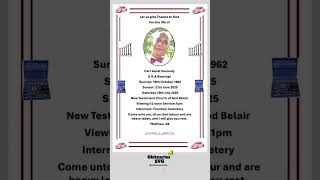Carl Venal Kennedy aka Bearings | Funeral Announcement #ObituariesSVG #Obituaries #SVG