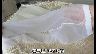 妹子测评白色“超薄丝袜”，薄如蝉翼，穿上后可欲可甜！