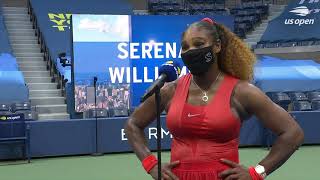 Serena Williams: "I had to get my Serena-focus back!" | US Open 2020 Round 1 Interview