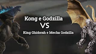 Godzilla x Kong Vs King Ghidorah x Mecha Godzilla ( A batalha dos Titans parte 2 )