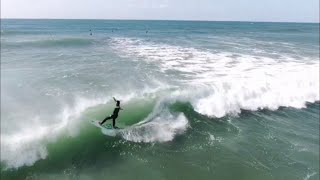 朝の波状況を伊良湖からドローンで空撮してみました。