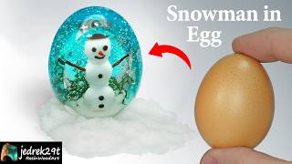 Making Snow GLOB in Egg / Christmas Ideas / RESIN ART