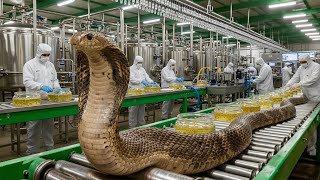 Inside a Snake Bioprocessing Factory: From Venom for Medicine and Leather for Fashion (Full Process)