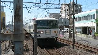 185系 B6編成 臨時特急 あしかが大藤まつり号 通過