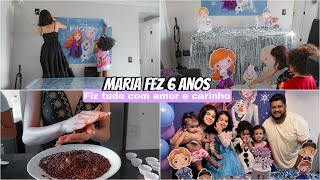 Preparativos do aniversario da primogênita, ficou tudo lindo💙❄️