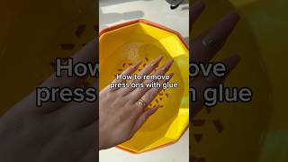 How to remove press ons with glue🥰 #handmadenails #nailhacks #pressonnailwebsite #nailtips