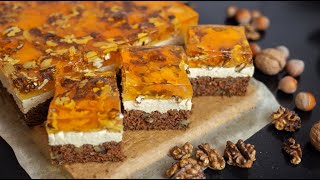 ⭐Delicious carrot cake ⭐gingerbread with butterscotch cream and jelly (english subtitles)