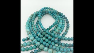 AAA Natural Turquoise Beads Natural Gemstone Beads 6mm 8mm Round Smooth Beads