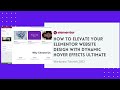 How to Elevate Your Elementor Website Design with Dynamic Hover Effects WordPress